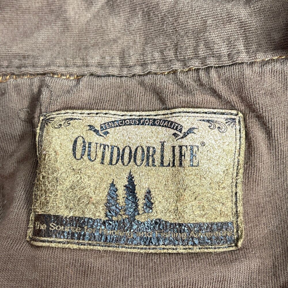Outdoor Life 1/4 Zip Pullover Mens L Brown Minimalist Cozy Quiet Luxury Classic - Picture 12 of 15